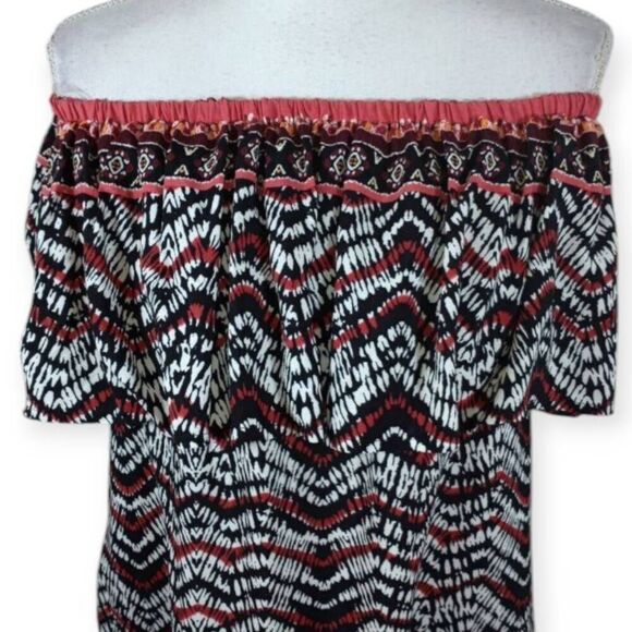 SANCTUARY BLACK, WHITE, & RED OFF-THE-SHOULDER DRESS SZ.M NWT - Picture 4 of 10